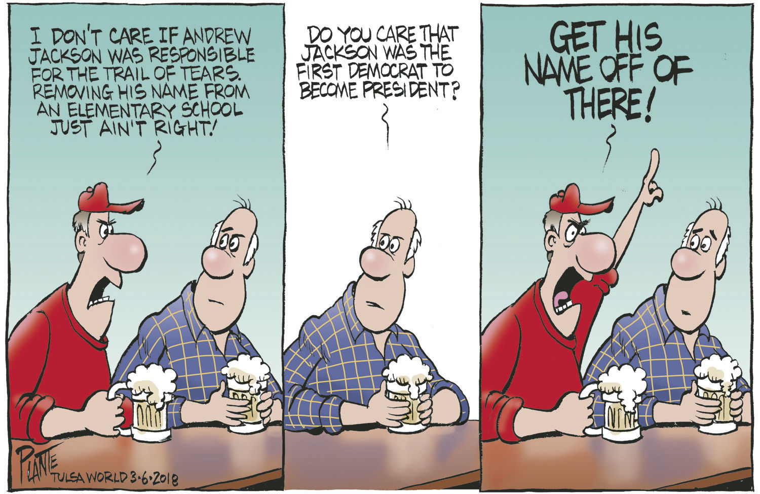 Bruce Plante Cartoon: Andrew Jackson Elemenartary